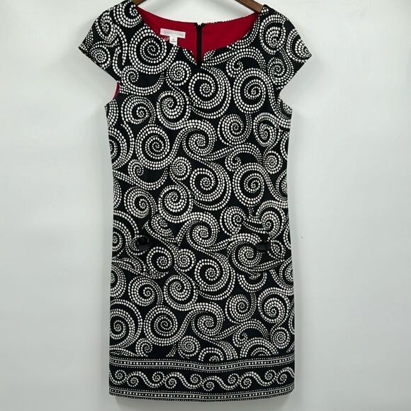 London Times Cap Sleeve Sheath Dress 8 - Picture 1 of 7